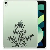 B2Ctelecom Back Cover voor iPad Air (2020/2022) 10.9 inch Back cover met naam Heart Smile