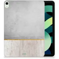 B2Ctelecom iPad Air (2020/2022) 10.9 inch Silicone Tablet Hoes Wood Concrete