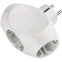 Makel Horizontale Stopcontact Splitter - Verdeelstekker - Verloopstekker 3-voudig wit - Met randaarde - Stekkers - Stekkerdoos