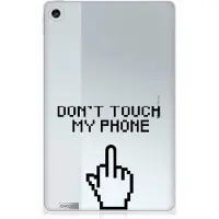 B2Ctelecom Lenovo Tab M10 Plus (3e generatie) Print Case Finger Don't Touch My Phone