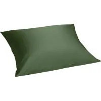 Yumeko Kussensloop Katoensatijn 60x70 Groen - Eco, Bio & Fairtrade