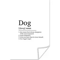 PosterMonkey Poster Quotes - Dog - Spreuken - Hond definitie - Woordenboek - 40x60 cm