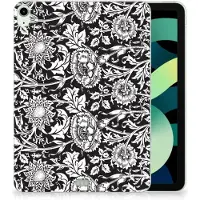 B2Ctelecom iPad Air (2020/2022) 10.9 inch Siliconen Hoesje Black Flowers