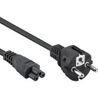 Goobay C5 Voedingskabel - 3 x 0,75mm2 - 1 meter - Zwart