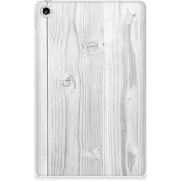B2Ctelecom Lenovo Tab M10 Plus (3e generatie) Silicone Tablet Hoes White Wood