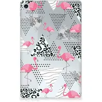 B2Ctelecom Back Cover voor Lenovo Tab M10 Plus (3e generatie) Back Case Flamingo Triangle