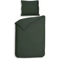 Heckett & Lane Punto Dekbedovertrek Calla Green Satijn-260 x 200 / 220 cm | Extra Breed