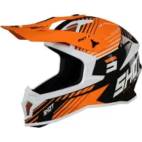Shot Lite Fury Zwart Neon Oranje Glanzend Crosshelm Maat S