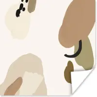 PosterMonkey Poster Abstract - Bruin - Design - 100x100 cm XXL