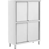 Expondo RVS Servieskast - 1200 x 500 x 1800 mm - 4 inzetstukken - tot 200 kg -