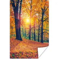 PosterMonkey Poster Bomen - Herfst - Bos - Herfstbladeren - 60x90 cm