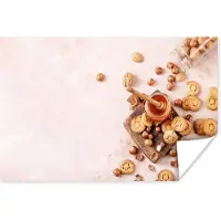 PosterMonkey Poster Koekjes - Honing - Noten - Keuken - 90x60 cm