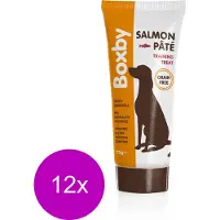 Boxby Tube Salmon Pate - Hondensnacks - 12 x Zalm 75 g