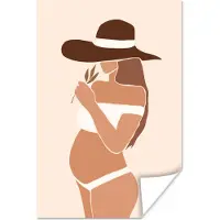 PosterMonkey Poster Zomer - Zwanger - Vrouw - Aanstaande moeder - 60x90 cm