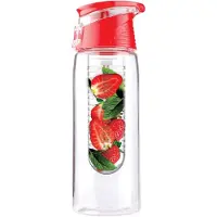 Asobu waterfles met fruitinfuse - rood