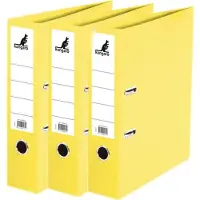 Kangaro 3x Ringmappen/ordners geel A4 75 mm - Opbergmap