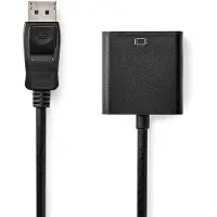 Nedis VGA-Kabel | DisplayPort Male | VGA Female 15p | 0.2 m | 1 stuks - CCGB37351BK02