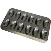 Krumble Madeleine bakvorm voor 12 stuks - Zwart