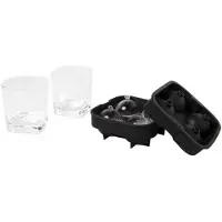 Cosy & Trendy 2x Whiskyglazen met ijsbalvorm - Whiskeyglazen