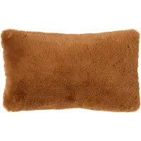 Dutch decor - ZAYA - Kussenhoes 30x50 cm - bontlook - effen kleur - Tobacco Brown - bruin