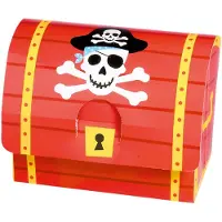Amscan Papieren Schatkist 10,5 Cm Rood 8 Stuks