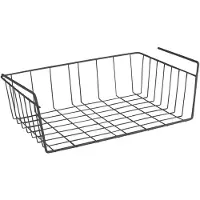 Metaltex - Hangmand 30 cm - Zwart - Metaal - Onder Plank - Ruimtebesparende Opberger