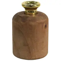 Clayre & Eef Bruine Decoratie vaas Ø 8*13 cm 6H2115