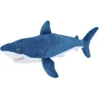 Wild republic Knuffels Haai Junior 20 Cm Pluche Blauw/wit