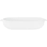 COSY&TRENDY 1x Witte Ovenschalen Van Porselein 24 X 15 Cm Ovaal - Ovenschalen