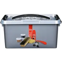 Sunware Q-line Schoenpoetsdoos 6 Liter Zilver zilver Kunststof