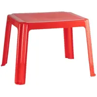 Forte Plastics Kunststof kindertafel rood 55 x 66 x 43 cm - Bijzettafels