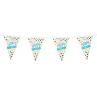 Boland vlaggenlijn Happy Birthday polyetheen 6 meter