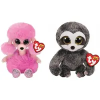 TY - Pluchen dieren - Beanie Boos - Camilla (poedel) & Dangler (luiaard)