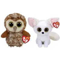 TY - Knuffel - Beanie Boo's - Percy Owl & Phoenix Fox