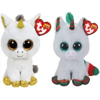 TY - Knuffel - Beanie Boo's - Pegasus Unicorn & Christmas Unicorn