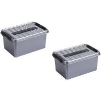 Sunware 3x stuks kunststof stapelbare opbergbakken 6 liter 30,7 x 20 x 14 cm - Opbergbox