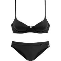 LASCANA Beugelbikini met gewatteerde cups en sierring | Maat 36