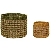 Hubsch Pine manden set van 2 stuks -821503