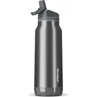 HidrateSpark Spark Straw slimme waterfles - Roestvrij staal - 946ml - LED verlichting - Zilverkleurig
