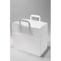 Packlinq Draagtassen Papier 45x17x48cm Gebleekt Kraft 100 G/qm (50 Stuks)