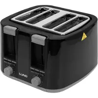 LUND Broodrooster - 1500W - 4 sneetjes tegelijk - 7 verwarmingsniveaus