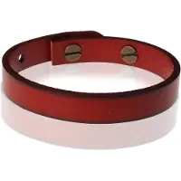 Stone Valley leren armband Verstelbaar Heren Kastanjebruin