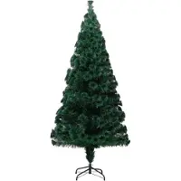 vidaXL Kunstkerstboom met standaard 240 cm glasvezel groen