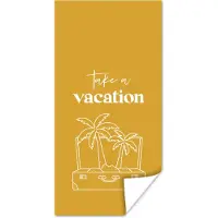 PosterMonkey Poster Spreuken - Quotes - Take a vacation - Palmboom - 80x160 cm