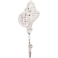 Batela witte schelp wandhaak -
