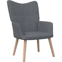 vidaXL Relaxstoel stof donkergrijs