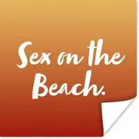 PosterMonkey Poster Sex on the beach - Quotes - Cocktail - Drank - Tekst - 100x100 cm XXL