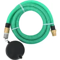 vidaXL - Zuigslang - met - messing - koppelingen - 1,1'' - 20 - m - PVC - groen