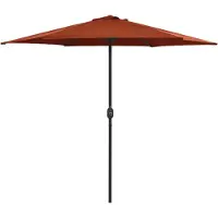 vidaXL Parasol de jardin et mât en aluminium 270x246 cm Terre cuite47349