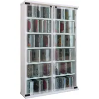 Hioshop Galerie wandkast , CD-toren 12 planken wit.